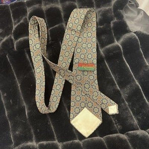 Resilio Mens Silk Tie Blue Red Geometric Pattern Pre-Owned Excellent 2