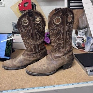 Ariat Ringer Western Boots Mens 12D Brown Leather 14" Cowboy Boots 10051033 1