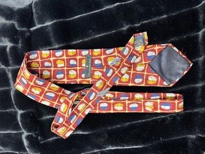 Ermenegildo Zegna Tie Mens Silk Geometric Designer 58in Made in Italy Classic