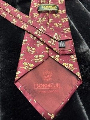 Dormeuil Tie Mens One Size Red Yellow Floral Silk Paris London Elegant Necktie 5