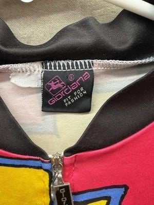 Giordana Vintage Cycling Shirt Mens Large Multicolor Abstract Graphic Pre-Owned