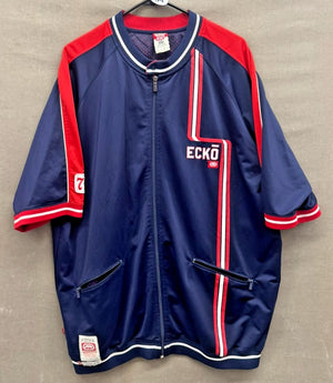 Vintage Y2K Ecko Unltd Ringer Jersey Style T-Shirt Size 2XL Zippered Pockets 3