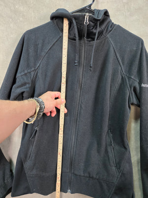 Columbia Women's Black Fleece Full Zip Hooded Jacket Size M 4