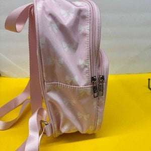 Madden Girl Pink Mini Backpack with White Bow Print and Detachable Coin Pouch 3