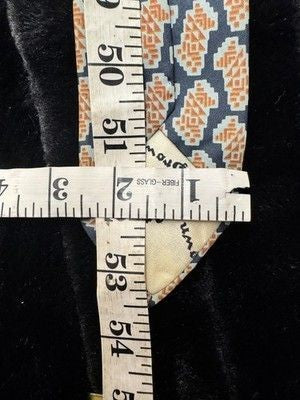 A L Brown Vintage Silk Necktie Mens Geometric Pattern Made In Italy 1950s Pre-Ow 4