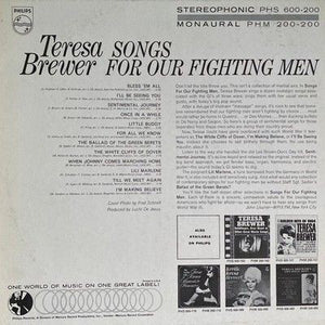 Teresa Brewer Songs For Our Fighting Men Vinyl LP Record Used 5