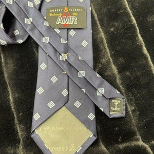 Robert Talbott Mens Geometric Diamond Polyester Necktie Pre-Owned Made in USA 4