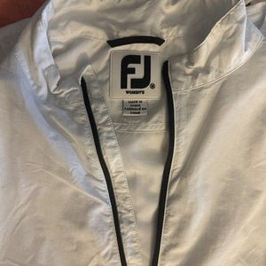 FootJoy Jacket Women Large White Full Zip Windbreaker Lined Hammock Bay Golf 2