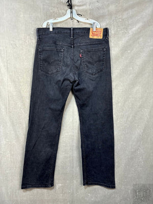 Levi's 569 Men's Straight Fit Black Denim Jeans, Size 32x32 4
