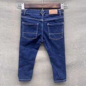 Zara Baby Boy Indigo Jeans 18-24 Months Slim Fit Dark Wash Denim Pants Pre-Owned 3