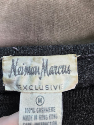 Neiman Marcus Women's Charcoal 100% Cashmere Pullover Sweater Size M 2
