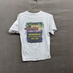 Vintage N SYNC Shirt Mens Medium White 2000 Band Tour Concert Hawaii 90s Y2k Tee 3