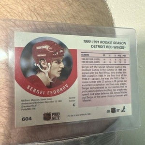 Sergei Fedorov #604a 1990-91 Pro Set Stats 2