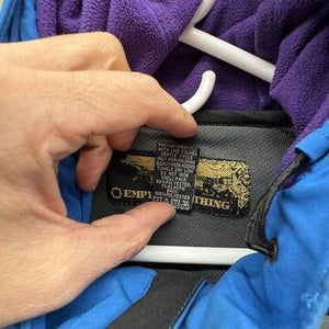 Empyre Jacket Mens Medium Blue Green Hooded Fleece Lined Colorblock Snowboard 5