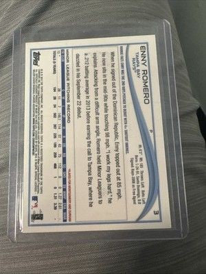 Enny Romero Rookie Auto Silver Refractor RC 2014 Topps Chrome Card #3 Rays 2