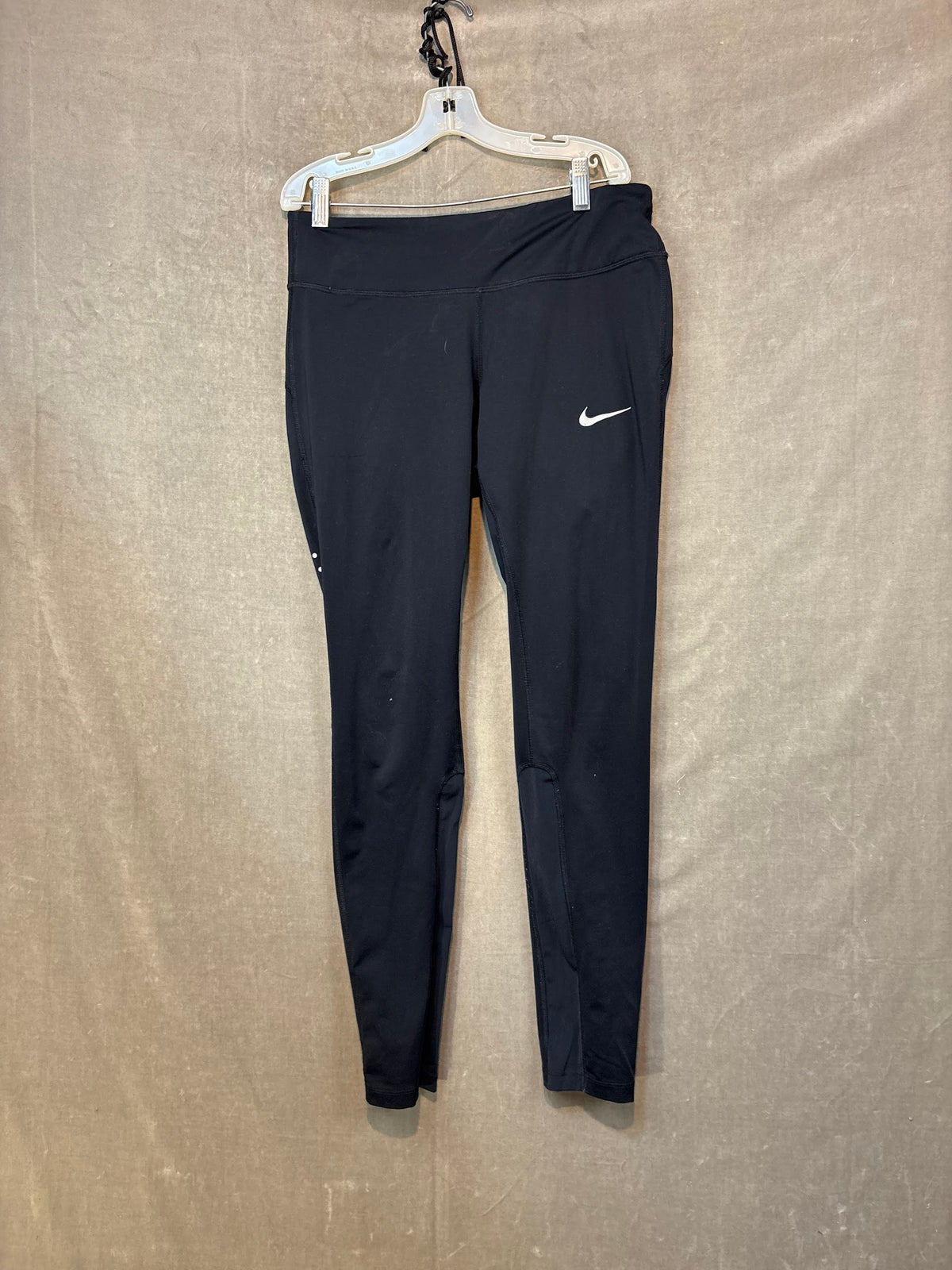 Nike Leggings Black Women Size M Athletic 82% Polyester 18% Spandex Excellent Us