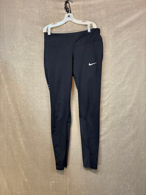 Nike Leggings Black Women Size M Athletic 82% Polyester 18% Spandex Excellent Us 1