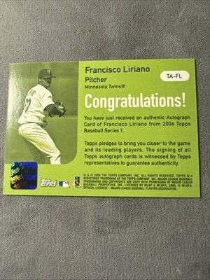 2006 Topps #TA-FL Francisco Liriano Autographs