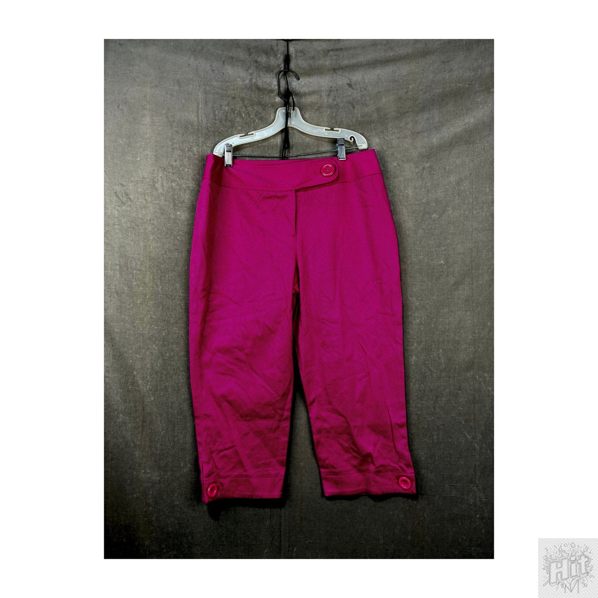 DALIA Women's Bright Pink Casual Ankle Pants 10P Petite Used Zip Closure