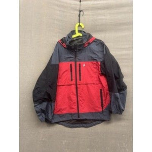 Frogg Toggs Toadz Jacket Mens Small Red Black Gray Hooded Waterproof Rain Coat 3