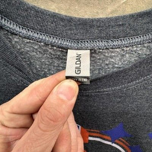 Gildan Sweatshirt Mens Large Dark Gray Heavy Blend Crewneck Pullover SW Graphic 3