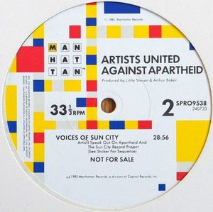 Artists United Against Apartheid Voices Of Sun City 12" Vinyl Record 3