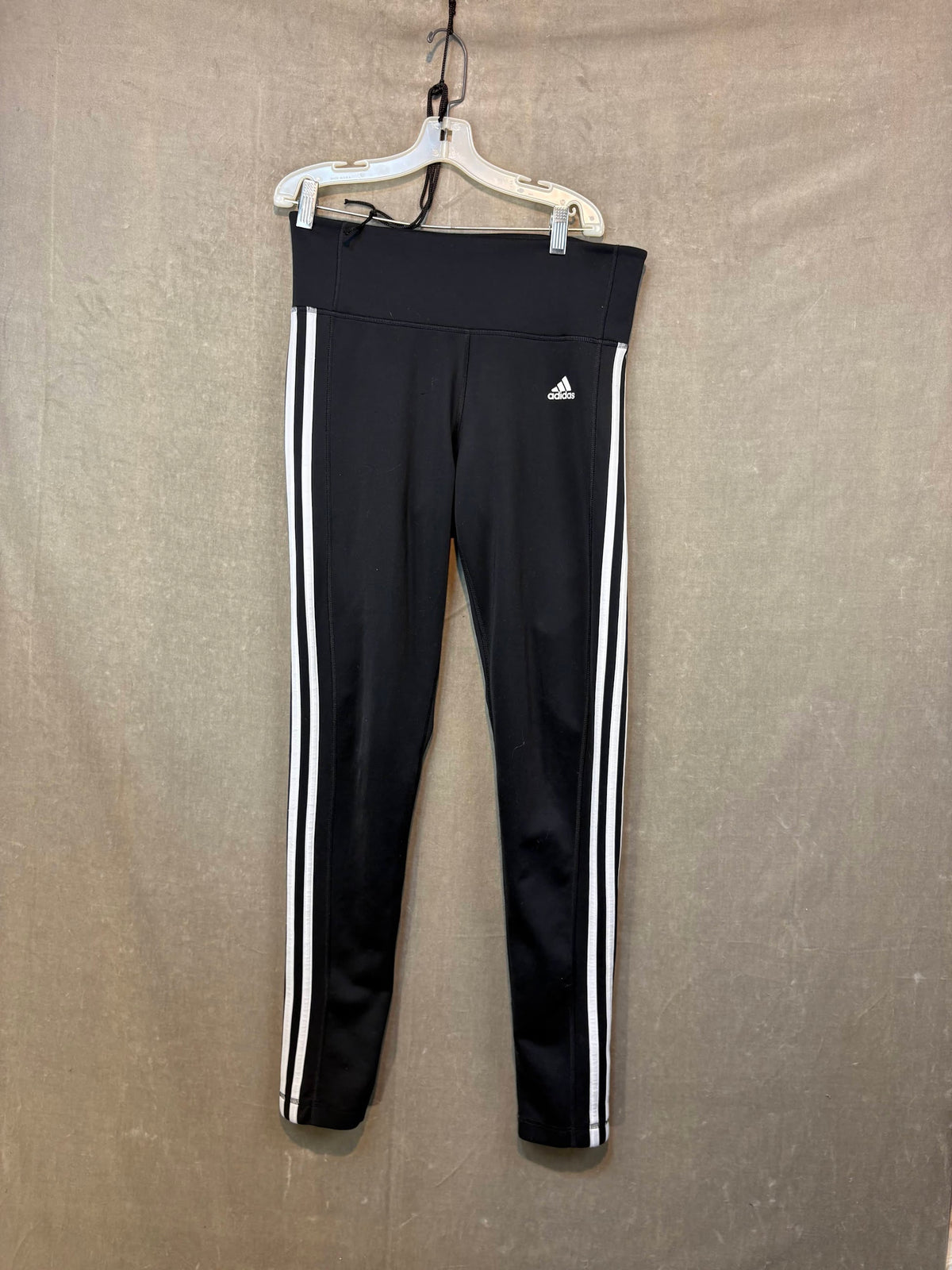 adidas Women's Black 3 Stripe Climalite High Rise Leggings Size M Used