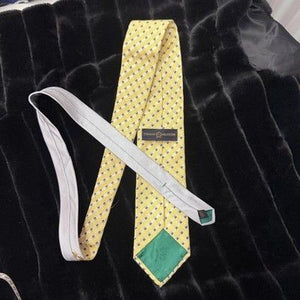 Tommy Hilfiger Tie Mens One Size Yellow Blue Checkered Silk Necktie Classic 4