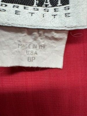 Vintage Leslie Fay Dress Womens 8P Pleated Shirtwaist Short Sleeve Made USA 80s 4