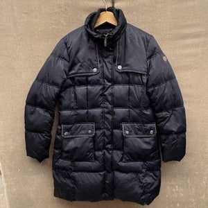 Vince Camuto Jacket Womens Large Quilted Down Puffer Mid Length Winter Coat 4