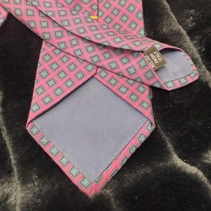 Kuppenheimer Mens Silk Geometric Formal Necktie Made In Italy Pre-Owned Good 5