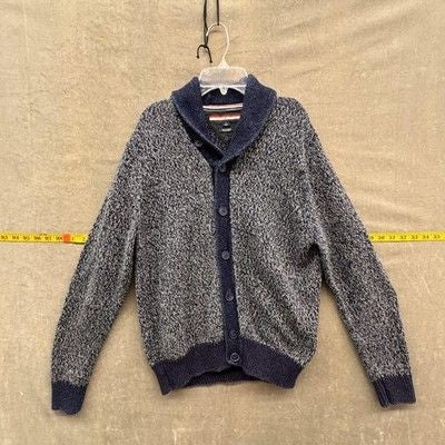 Tommy Hilfiger Sweater Mens Medium Blue Shawl Collar Cardigan Button Front Knit