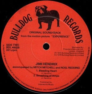 Jimi Hendrix Original Sound Track Feature Length Motion Picture Used Vinyl LP 5