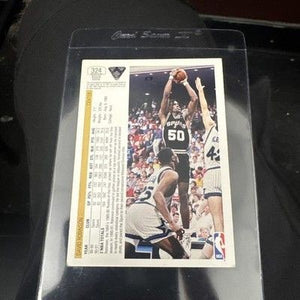 ON CARD AUTO! 1991-92 Upper Deck David Robinson San Antonio Spurs #50 HOF 🔥🏀 3