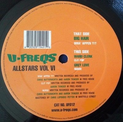 Various U-Freqs Allstars Vol Vl 12 Inch Vinyl Record Used