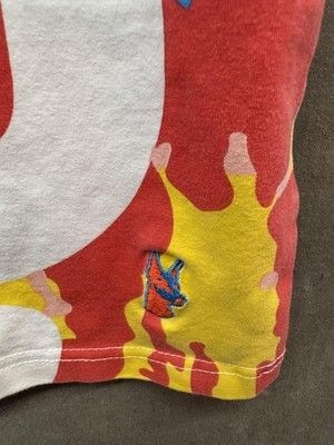 Makobi Shirt Mens XL Multicolor Smiley Face Graphic Embroidered Streetwear Tee 2