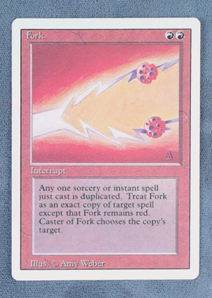 Fork (LP) Magic The Gathering Revised Ed. Rare MTG, 1994 (3ED) 1