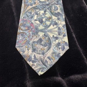 Vintage Adolfo 29 Collection Tie Mens Silk Paisley Floral Pattern Classic 90s Ko 1