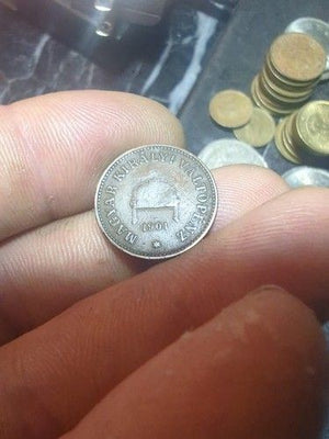 1901 Hungary 2 Filler Coin 1