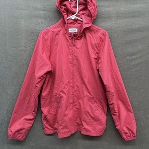 Magellan Outdoors Jacket Mens XL Pink Hooded Windbreaker Semi-Fitted Half Zip 2