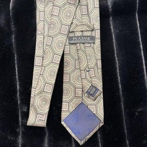 Jos A Bank Executive Collection Silk Floral Geometric Pattern Necktie Pre-Owned 2