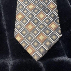 Antonio Vessi Tie Mens Wide Silk Necktie Classic Geometric Diamond Workwear Form 4