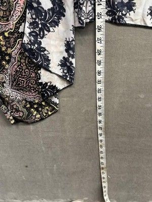 Nymphe Kimono Womens One Size Paisley Boho Open Front Lightweight Duster Robe 5