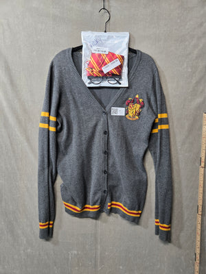 Harry Potter Gryffindor Cardigan Sweater Costume Set Tie Glasses Hogwarts 1