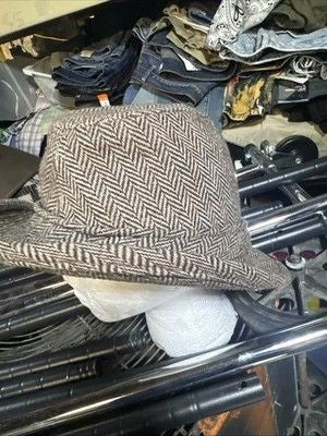 Country Gentleman Traveler Walking Hat Wool Size Large Brown Herringbone 4