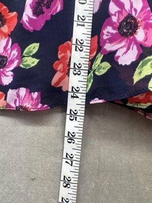 Forever 21 XXI Dress Womens Medium Navy Floral Spaghetti Strap Layered Sundress 4