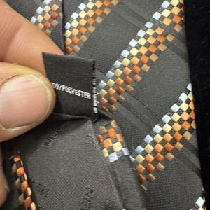 Bergamo New York Tie Mens Classic Silk Necktie Checkered Striped Workwear 5