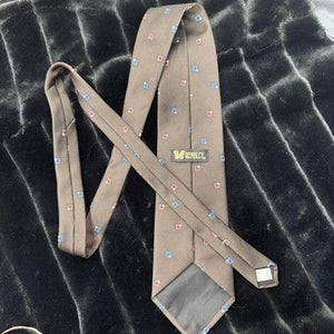 Vintage Wembley Tie Mens Square Pattern Necktie Made USA Classic 90s 5