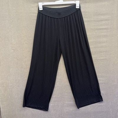 Alyx Womens Pants Wide Leg Black Crepe High Rise Pull On Casual Comfy M New