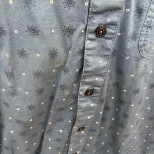 Lost at Sea Shirt Mens Large Blue Short Sleeve Button Up Casual Summer Print 4